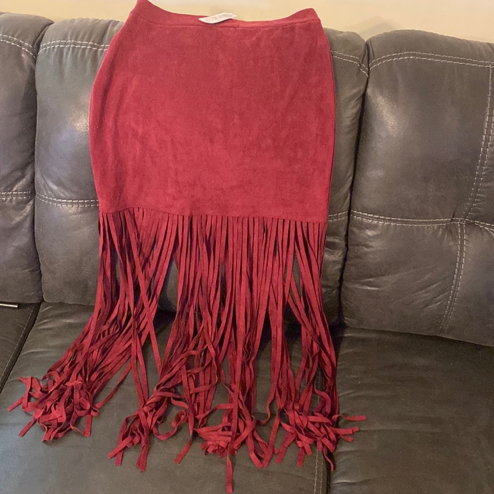 Suede skirt